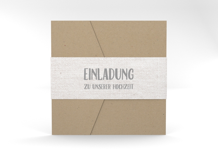 Hochzeitseinladung Landliebe Pocketfold weiss hochglanz