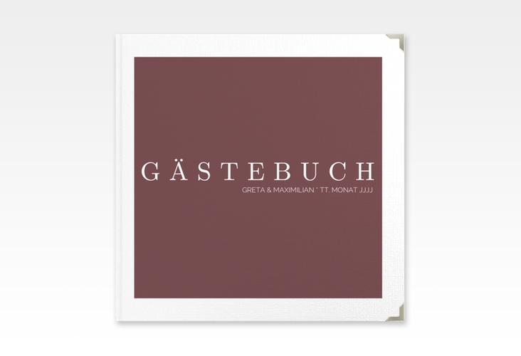 Gästebuch Selection Hochzeit Simply Leinen-Hardcover rot