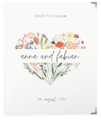 Hochzeitsalbum Wildblumen 21 x 25 cm bunt