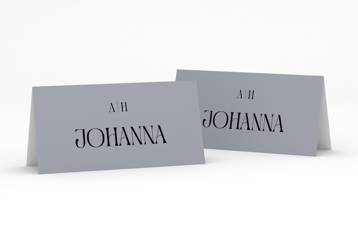 Tischkarte Hochzeit Lebensbund Tischkarten blau mit veredelbaren Initialen