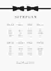 Sitzplan Poster Hochzeit Suits 50 x 70 cm Poster schwarz