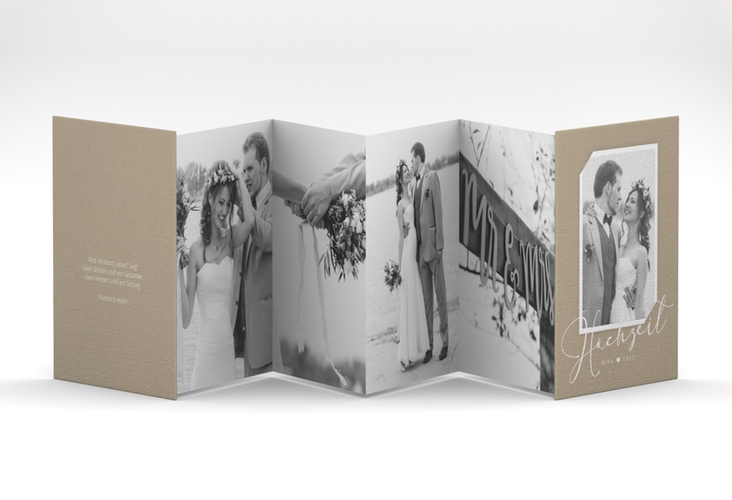 Foto-Leporello Hochzeit Crafty Leporello Kraftpapier