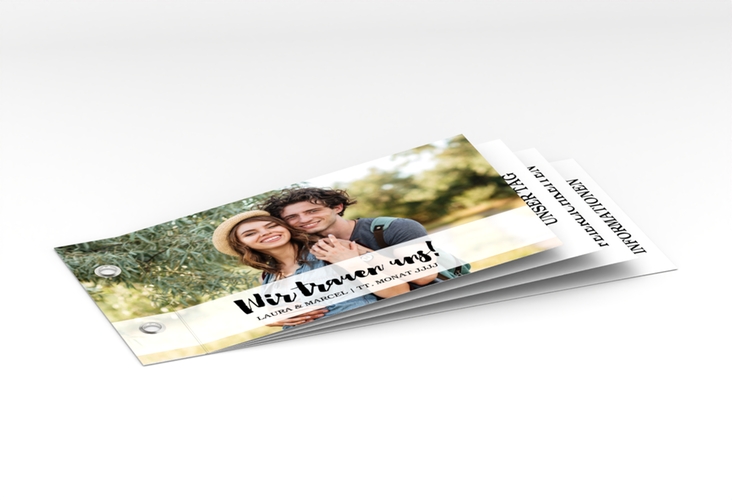Hochzeitseinladung Mirage Booklet weiss