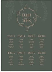 Klick: Details zu Sitzplan Leinwand Hochzeit "Efeugrün" anzeigen Sitzplan Leinwand Hochzeit Efeugrün 50 x 70 cm Leinwand gruen im Fantasy-Elfen-Design mit Efeu