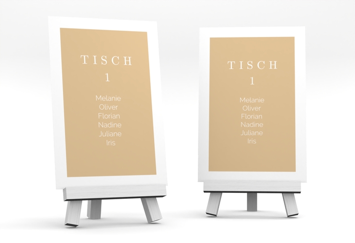 Tischaufsteller Hochzeit Simply Tischaufsteller beige