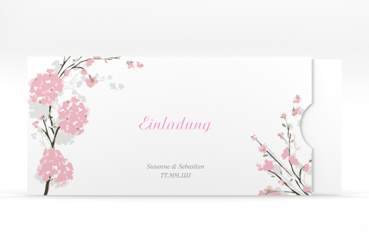 Hochzeitseinladung Salerno Einsteckkarte rosa