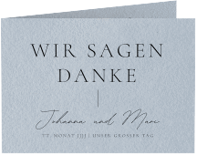 Klick: Details zu Dankeskarte Hochzeit "Hochzeitsfreude" anzeigen Dankeskarte Hochzeit Hochzeitsfreude A6 Klappkarte quer blau