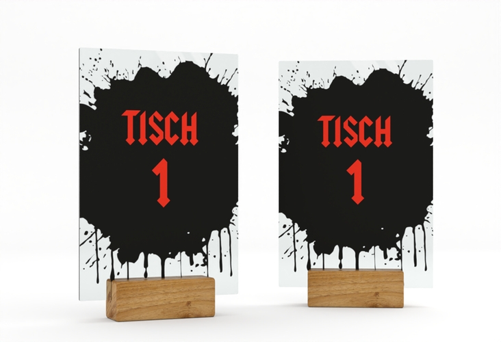 Tischnummer Acryl Hochzeit Hardrock Tischaufsteller Acryl für Rockband-Fans