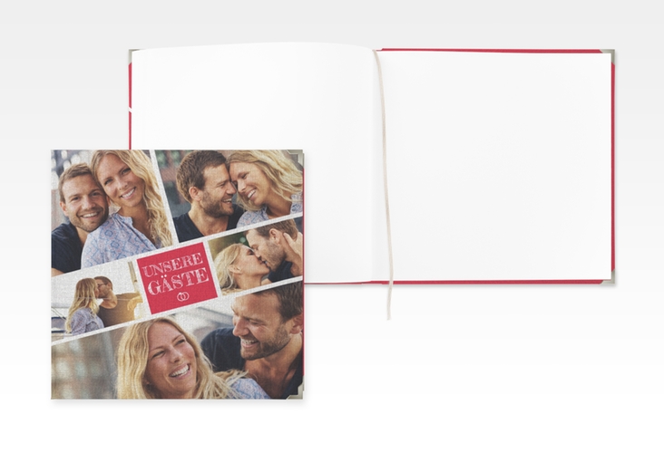 Gästebuch Selection Hochzeit Rise Leinen-Hardcover pink