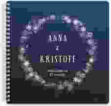 Trautagebuch Hochzeit "Winterdream" Trautagebuch Hochzeit blau mit Eisblumen