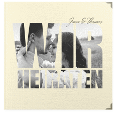 Gästebuch Selection Hochzeit Letters Leinen-Hardcover beige
