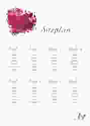 Sitzplan Poster Hochzeit Mailand 50 x 70 cm Poster pink
