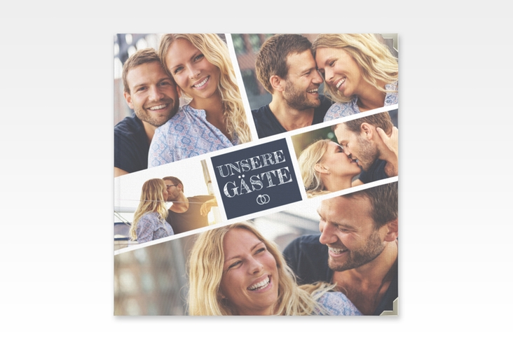 Gästebuch Selection Hochzeit Rise Leinen-Hardcover blau