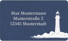 Empfängeretikett Hochzeit "Leuchtturm"