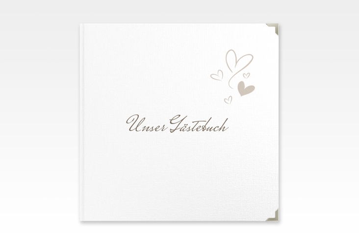 Gästebuch Selection Hochzeit Purity Leinen-Hardcover weiss