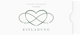 Klick: Details zu Hochzeitseinladung "Infinity" anzeigen Hochzeitseinladung Infinity Einsteckkarte gruen