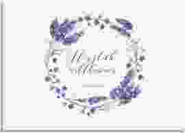 Willkommensschild Leinwand "Lavendel" 70 x 50 cm Leinwand weiss