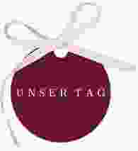 Geschenkanhänger Hochzeit Simply Geschenkanhänger, rund rot