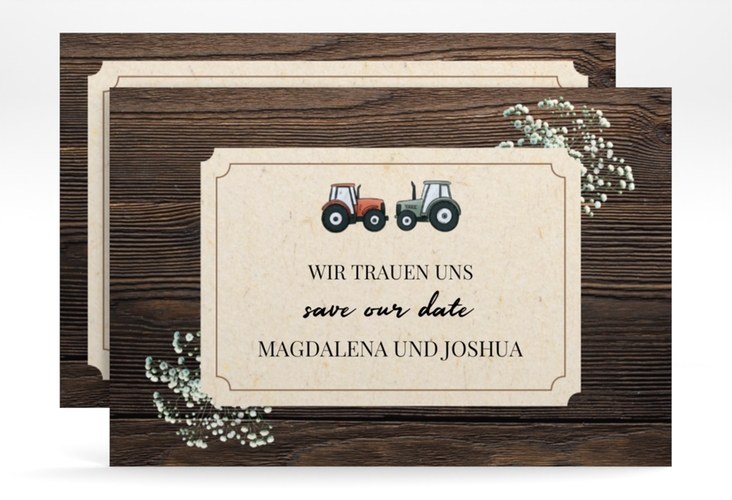 Save the Date-Karte Bauernhochzeit A6 Karte quer