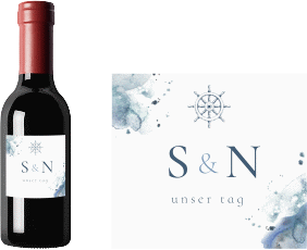 Piccoloetikett Hochzeit "Steuerrad"