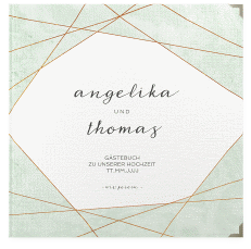 Klick: Details zu Gästebuch Selection Hochzeit "Asymmetry" anzeigen Gästebuch Selection Hochzeit Asymmetry Leinen-Hardcover gruen