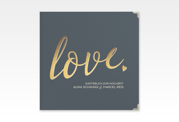 Gästebuch Selection Hochzeit Glam Leinen-Hardcover blau