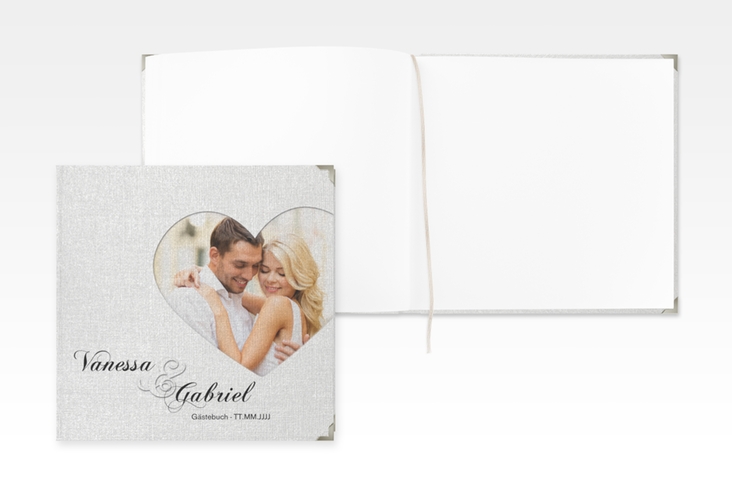 Gästebuch Selection Hochzeit Sweetheart Leinen-Hardcover weiss