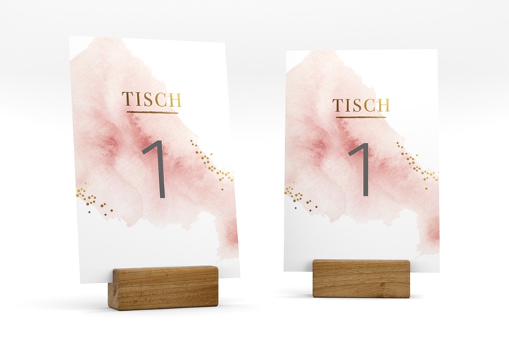 Tischnummer Hochzeit Pastell Tischaufsteller