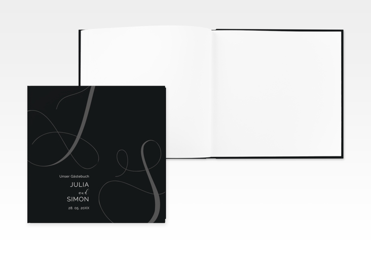 Gästebuch Creation Eheschließung 20 x 20 cm, Hardcover schwarz