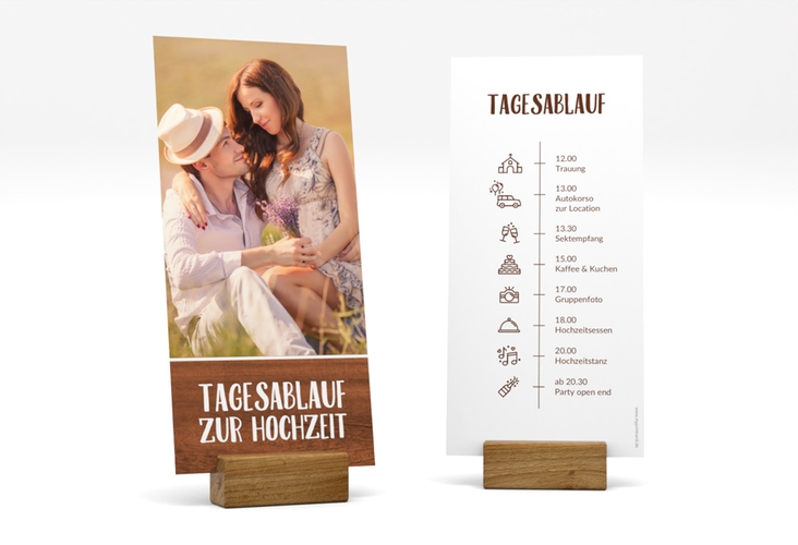 Tagesablauf Hochzeit Landliebe lange Karte hoch