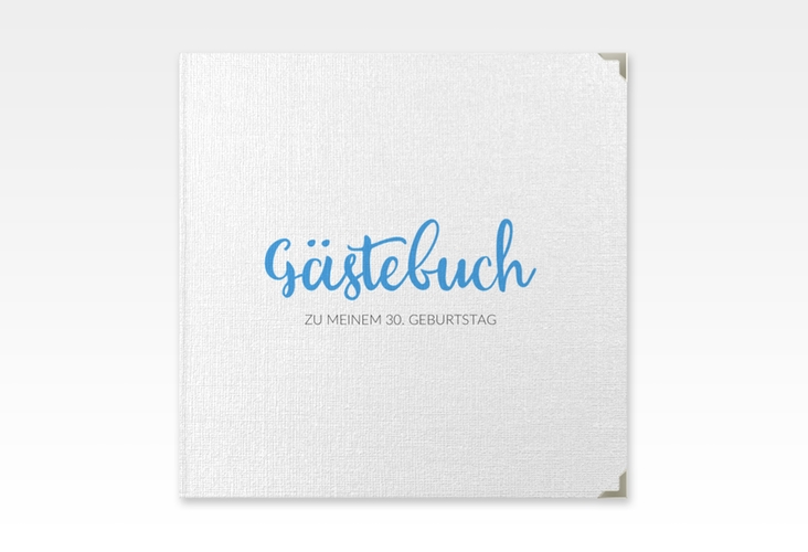 Gästebuch Selection Geburtstag Handwriting Leinen-Hardcover blau