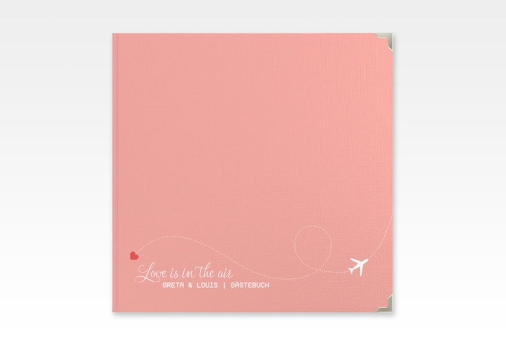 Gästebuch Selection Hochzeit Weddingpass Leinen-Hardcover rosa
