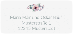 Klick: Details zu Absenderetikett Hochzeit "Herzgold" anzeigen Absenderetikett Hochzeit "Herzgold" 45,7 x 21,2 mm weiss