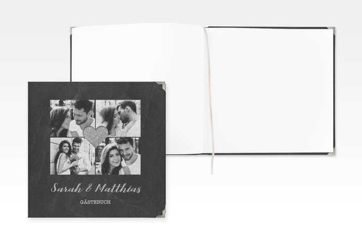 Gästebuch Selection Hochzeit Sparkly Leinen-Hardcover grau