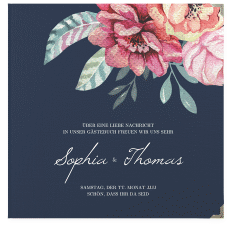 Klick: Details zu Gästebuch Selection Hochzeit "Blooming" anzeigen Gästebuch Selection Hochzeit Blooming Leinen-Hardcover blau