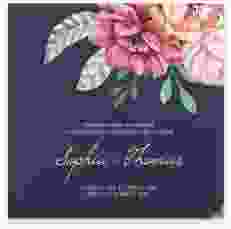 Gästebuch Selection Hochzeit Blooming Leinen-Hardcover blau