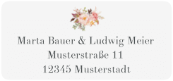 Klick: Details zu Absenderetikett Hochzeit "Prachtvoll" anzeigen Absenderetikett Hochzeit "Prachtvoll" 45,7 x 21,2 mm weiss