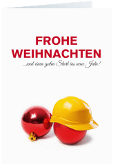 Geschäftliche Weihnachtskarte "Baustelle"