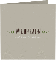 Klick: Details zu Hochzeitseinladung "Eden" anzeigen Hochzeitseinladung "Eden" Quadratische Klappkarte rot