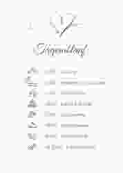 Tagesablauf Poster Hochzeit Envie 50 x 70 cm Poster lila