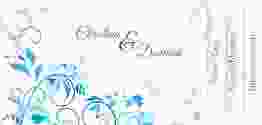 Hochzeitseinladung Lilly Booklet blau