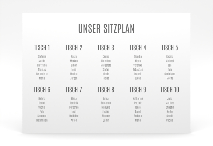 Sitzplan Poster Hochzeit Amazing 70 x 50 cm Poster weiss