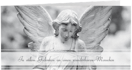 Danksagungskarte Trauer "Engel"