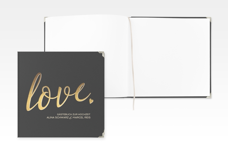Gästebuch Selection Hochzeit Glam Leinen-Hardcover schwarz