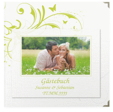 Klick: Details zu Gästebuch Selection Hochzeit "Palma" anzeigen Gästebuch Selection Hochzeit Palma Leinen-Hardcover gruen