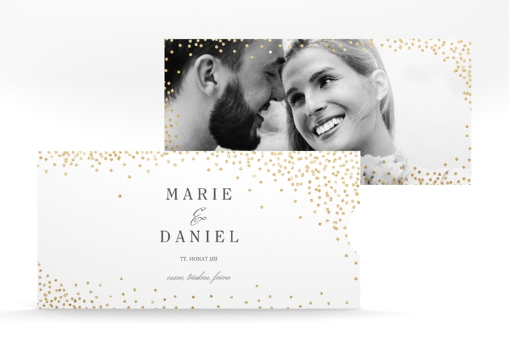 Hochzeitseinladung Glitter Einsteckkarte