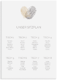 Klick: Details zu Sitzplan Leinwand Hochzeit "Fingerprint" anzeigen Sitzplan Leinwand Hochzeit "Fingerprint" 50 x 70 cm Leinwand pink