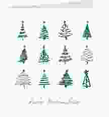 Geschäftliche Weihnachtskarte "Weihnachtshain"