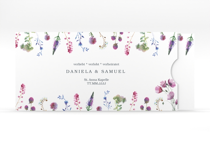 Hochzeitseinladung Wildblumen Einsteckkarte