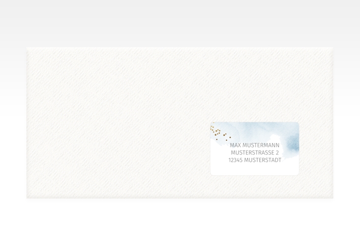 Empfängeretikett Hochzeit Pastell 63,5 x 38,1 mm blau